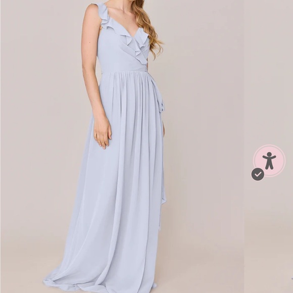 Revelry Dresses & Skirts - Revelry Elegant Light Blue Ruffle Maxi Dress